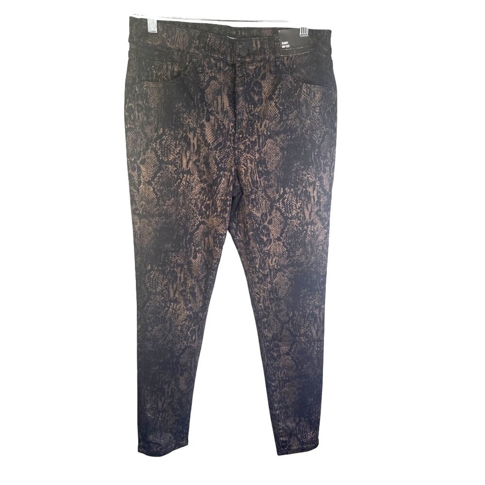 2/$30 Express Skinny Mid Rise Snake Print Pants 8R Stretchy NWT